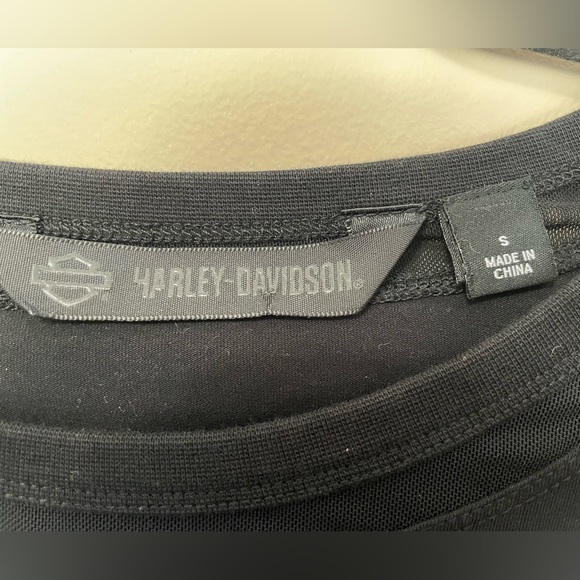 HARLEY-DAVIDSON WOMEN’S SMALL MESH STRIPE JERSEY TEE H-D MOTO COLLECTION - Picture 4 of 6